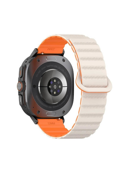 Edman Λουράκι Σιλικόνης Λευκό (Galaxy Watch Ultra)
