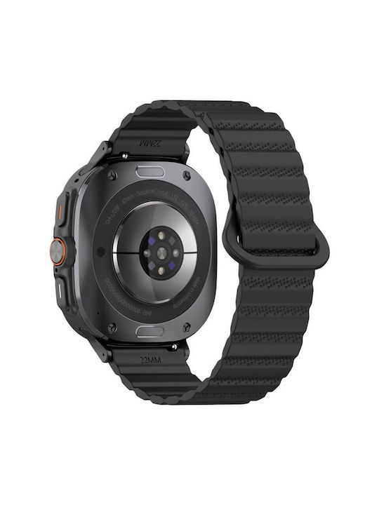Edman Λουράκι Σιλικόνης Μαύρο (Galaxy Watch Ultra)