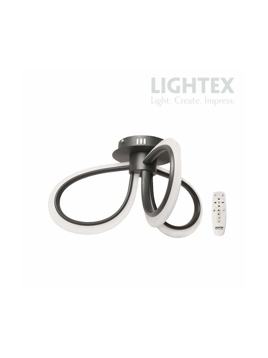 Lightex Plafonieră de Tavan Neagră cu LED Integrat