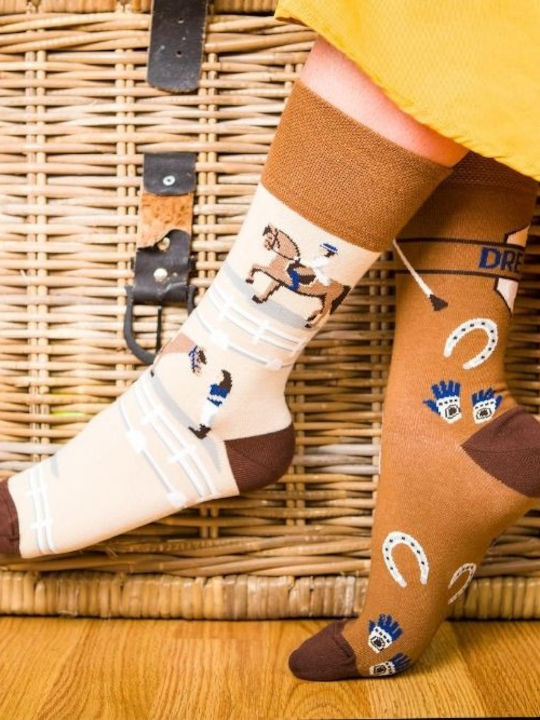 Todo Socks Κάλτσες με Σχέδια Μπεζ