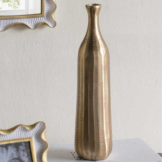 Artekko Decorative Vase Metallic Noble Gold Diameter 9.5xHeight 38cm