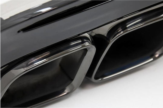 Rear Bumper Diffuser Mercedes-Benz C-Class W205 14-20 Sedan AMG 63 Look Black Tips Mercedes Benz Carner
