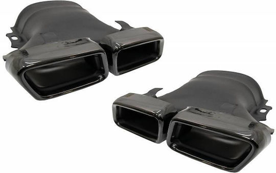 Diffuser Πίσω Προφυλακτήρα Mercedes-benz E-class W213 16-19 Amg Line Προφυλακτήρα Μαύρο Amg 63 Look Μαύρες Μπούκες Mercedes Benz Cαrνεr