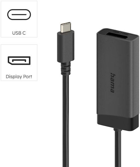 Hama Video Adapter Usb-c Displayport Hdmi Ultra-hd 4k@60hz