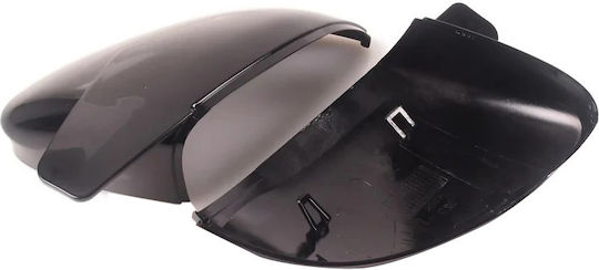 Mirror Caps Vw Golf Viii 8 20+ Without Lane Assist R-look Snap-on Glossy Black 2 Pieces Volkswagen Carner