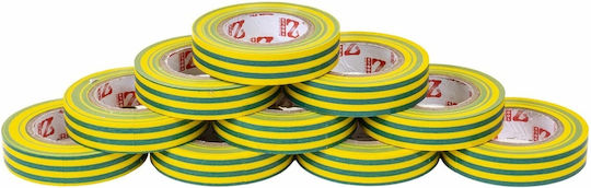 Set 10 Rolls Insulating Tape 16mm X 20m Two Colors Pvc Rubber Adhesive