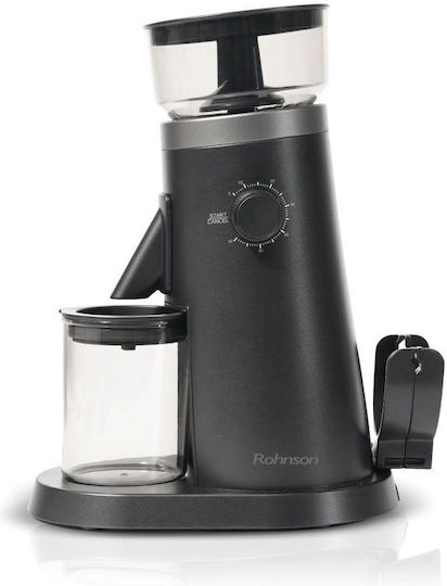 Rohnson Electric Coffee Grinder 150W with 120g Capacity and 75 Grind Levels Black