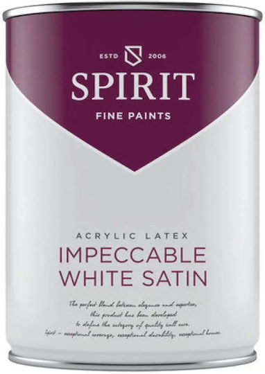 Impeccable White Satin Latex Paint Spirit
