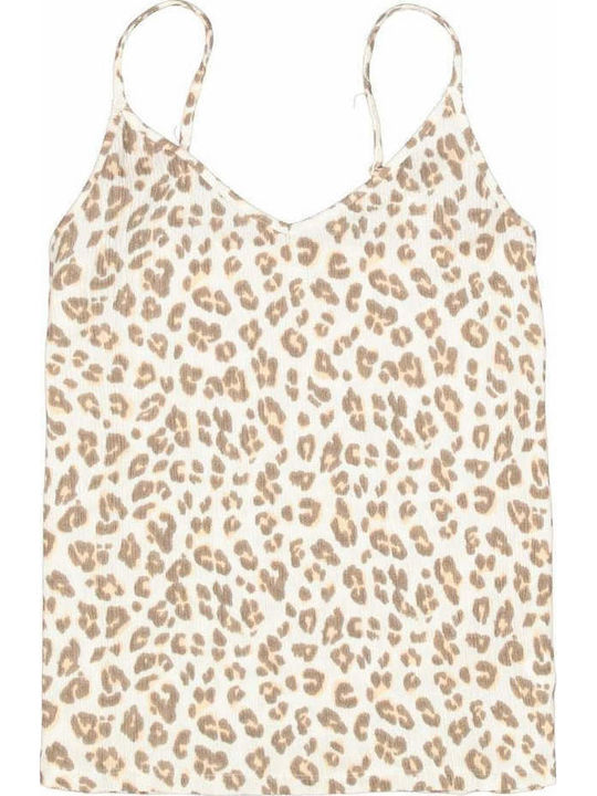 Γυναικεία Μπλούζα με Τιράντες & V Λαιμόκοψη Animal Print Animal Print