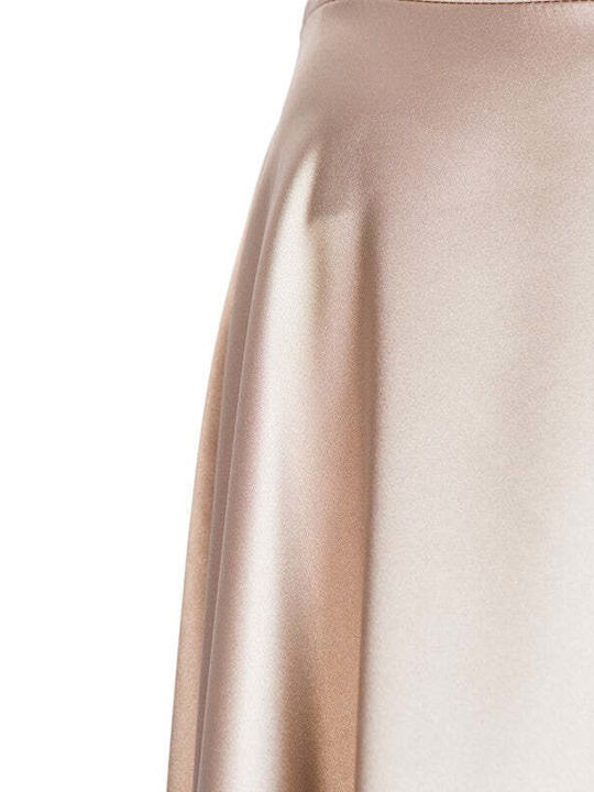 High Waist Maxi Cloche Brown Skirt