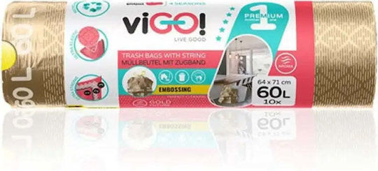 Vigo Kombucha Биоразградими Торби За Смет Капацитет 60л 71x64см 10x10бр Сини