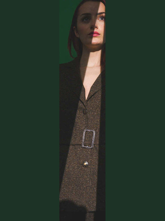 Silvy Rowson Γυναικείο Σακάκι Καφέ