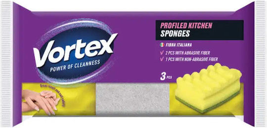 Kitchen Sponge Waves 3 Pcs Vortex