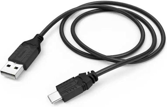 Кабел Hama USB-A Мъжки USB-C Мъжки Зареждане Sony PS5 0.75 м Черен