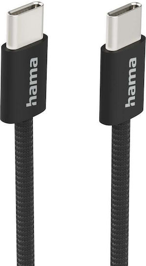 Hama Charging Cable Fabric Usb-c Usb-c 1 M Nylon Black