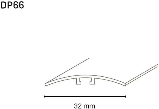 Doellken 30 Mm Transition Strip Concealed Installation Silver 0.93 M