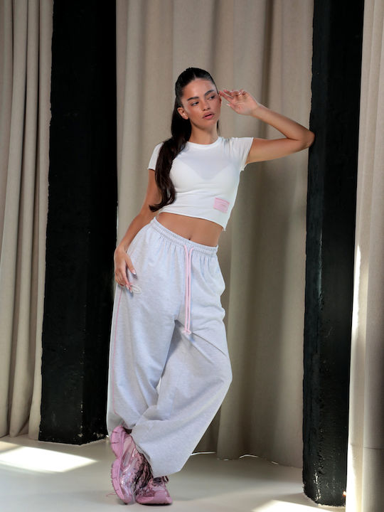Pantaloni Largi Dama Gri
