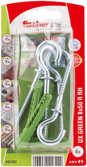 Schrauben Haken mit Durchmesser M8mm 4 Stück