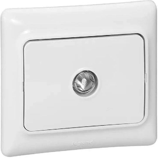 Tv Контакт Единичен 782115 Kaptika Legrand Бял