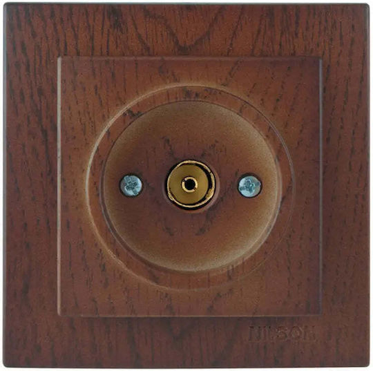 Tv Socket Edge Walnut Nilson Alegra