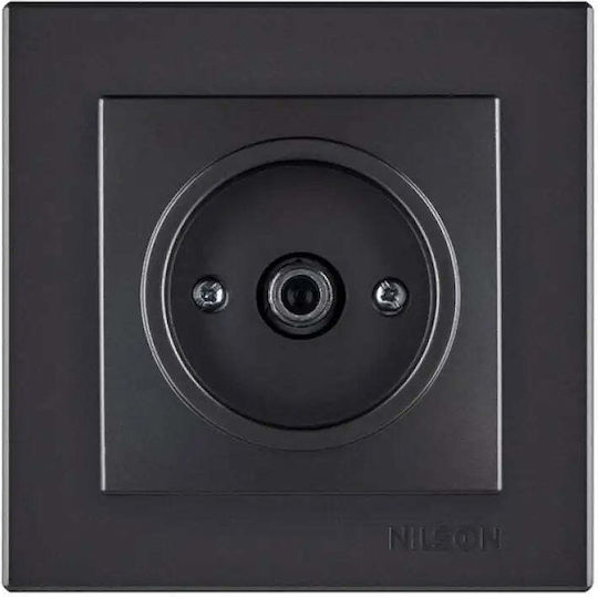 Tv Socket Edge Black Nilson Alegra