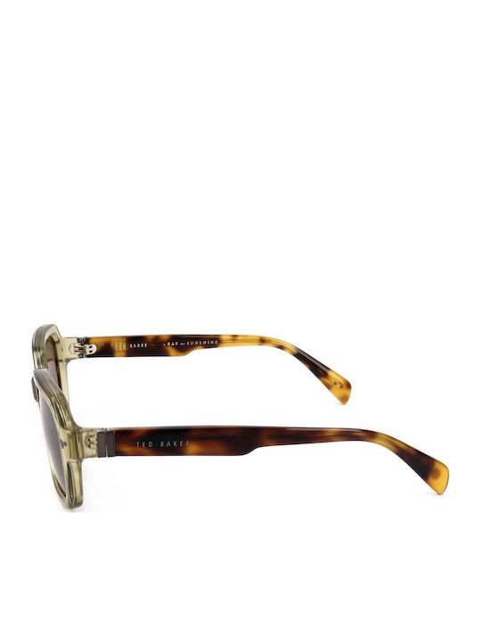 Ted Baker Tb1697 Unisex Sunglasses with Beige Frame and Brown Lens