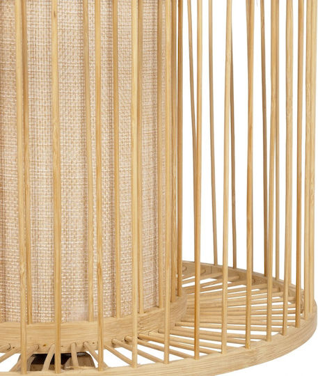 GloboStar Wooden Table Lamp for E27 Socket with Beige Shade and Base