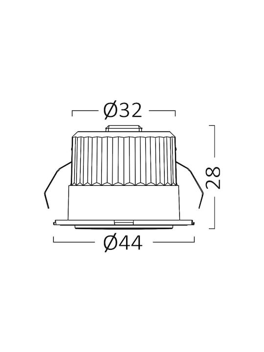 Braytron Parallelogramm Deckenstrahler Schwarz 4.4x2.8cm