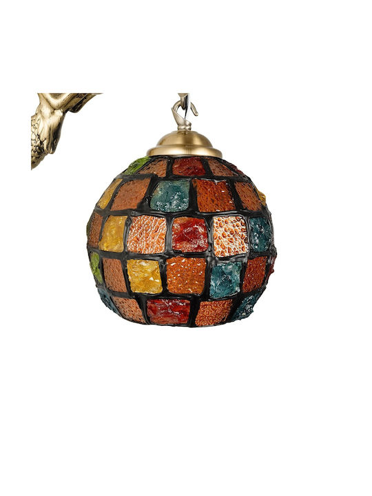 GloboStar Mermaid Vintage Φωτιστικό Τοίχου με Ντουί E27 Μπρούτζινο 30x27εκ.