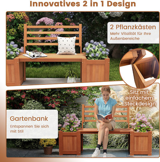 Costway Wooden Planter Box 91x46.5x172 cm