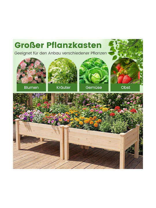 Costway Hölzerner Pflanzgefäß 48x62x122cm