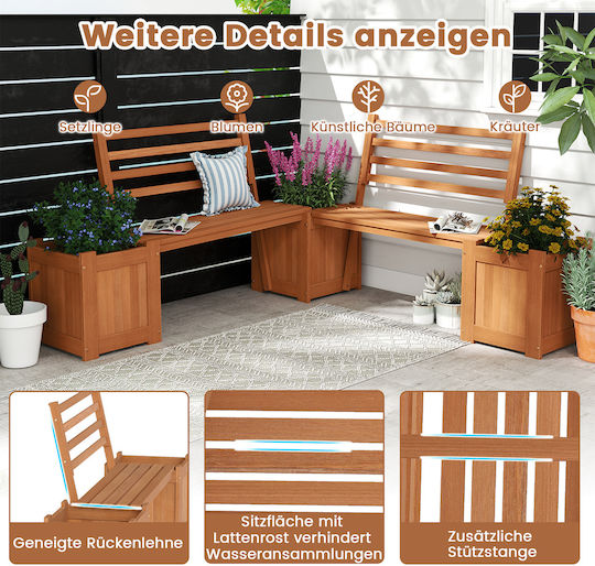 Costway Wooden Planter Box 91x46.5x172 cm