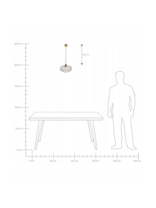 Beliani Pirris Pendant Ceiling Light Transparent