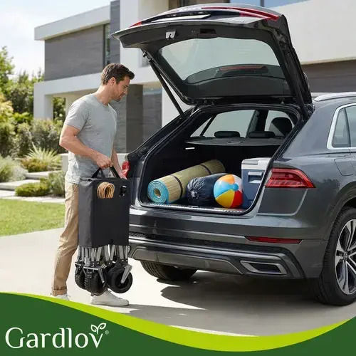 Foldable Garden Cart 150l 87x46x70cm