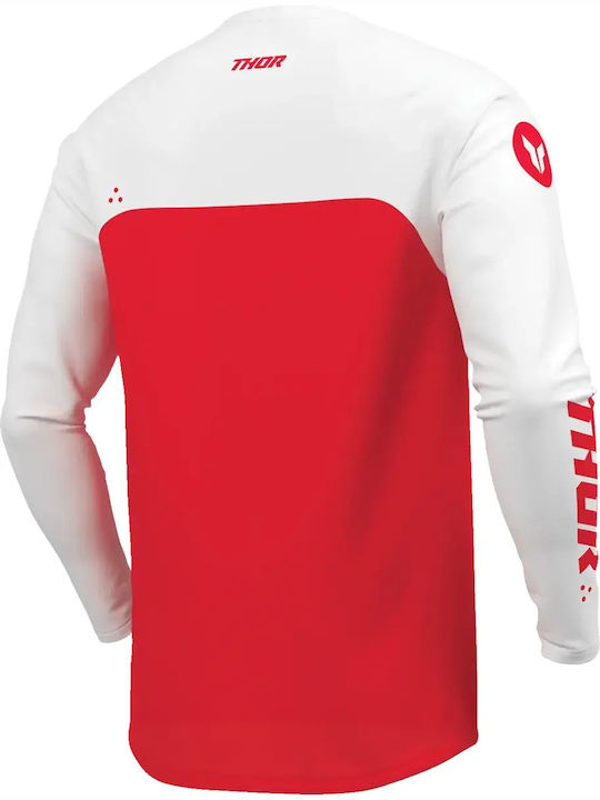 Thor Μπλούζα Menace Racewear Ridemode Red Λευκά Κόκκινα Polyester
