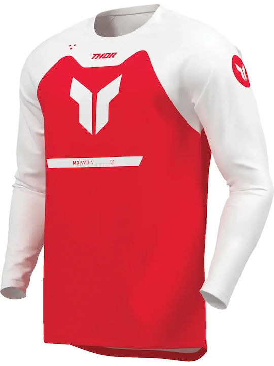 Thor Μπλούζα Menace Racewear Ridemode Red Λευκά Κόκκινα Polyester