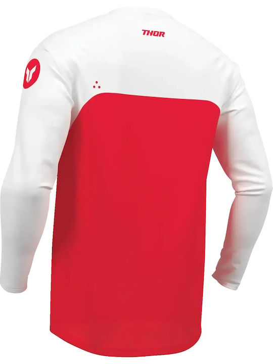 Thor Μπλούζα Menace Racewear Ridemode Red Λευκά Κόκκινα Polyester