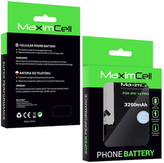 Maximcell Kompatible Ersatzbatterie 3200mAh für iPhone 14 Pro