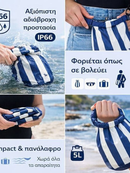 Dock & Bay Stoff Strandtasche Blau