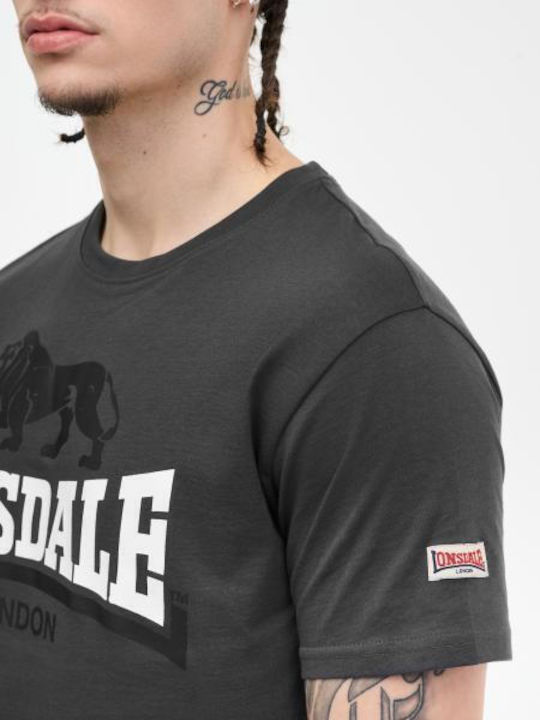 Liontow Tone Herrenblusen Kurzarm T-Shirts Grau