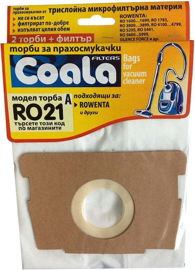Coala Staubsaugerbeutel 2 Stück Kompatibel mit Rowenta Staubsauger