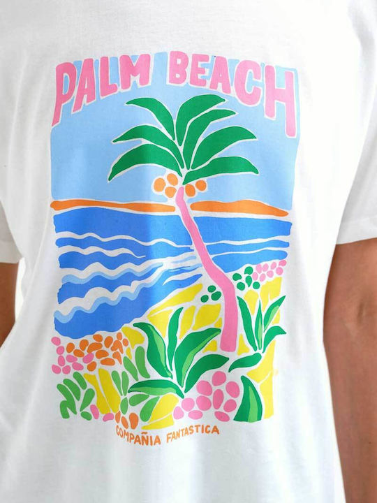 Γυναικείο T-shirt Floral Εκρού