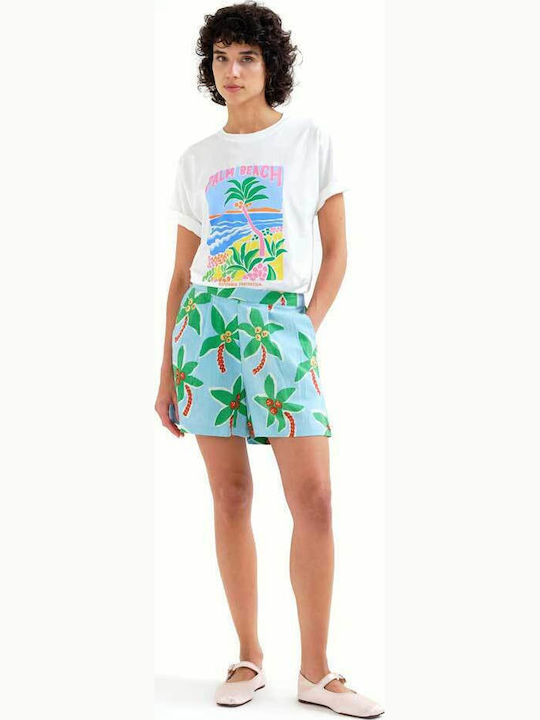 Γυναικείο T-shirt Floral Εκρού
