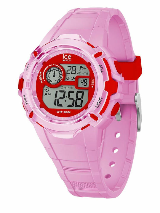 Ice Digital Herrenuhr 40mm Batterie mit Rote Gummi Armband Ice Digital Herrenuhr 40mm Batterie mit Rote Gummi Armband