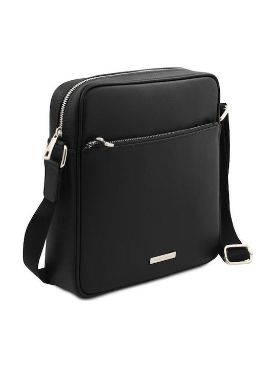 Leder Herren Tasche Schulter / Crossbody Schwarz