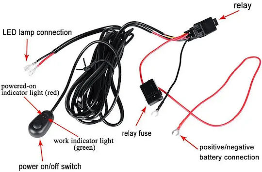 LED Super Triple-Row 60W Waterproof Headlights & Wiring Harness & Bull-Bar 2000lm-12/24V Tc-398