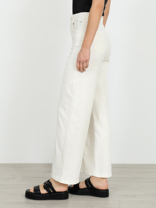Women's Fabric Trousers White