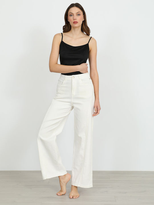 Women's Fabric Trousers White