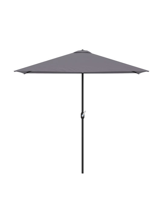 Hanging Circular Aluminum Grey Parasol F2.3xH2.45m