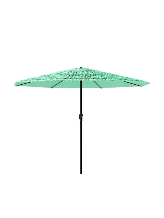 Umbrelă Rotundă Metalică Verde Φ3.24xÎ2.47m